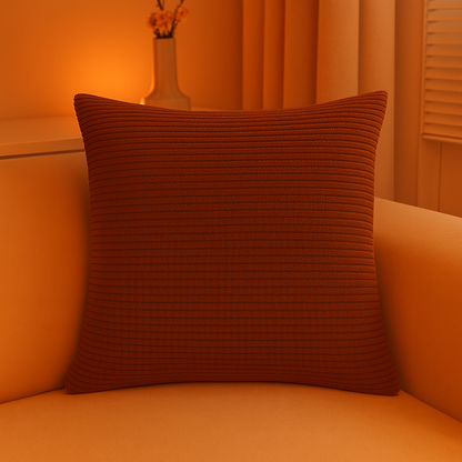 Luminara Pillow Cover – Soft Striped Cushion in Neutral Tones