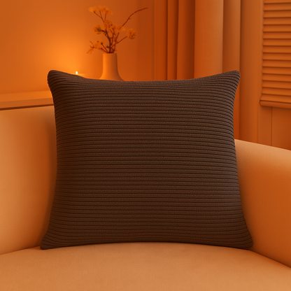 Luminara Pillow Cover – Soft Striped Cushion in Neutral Tones