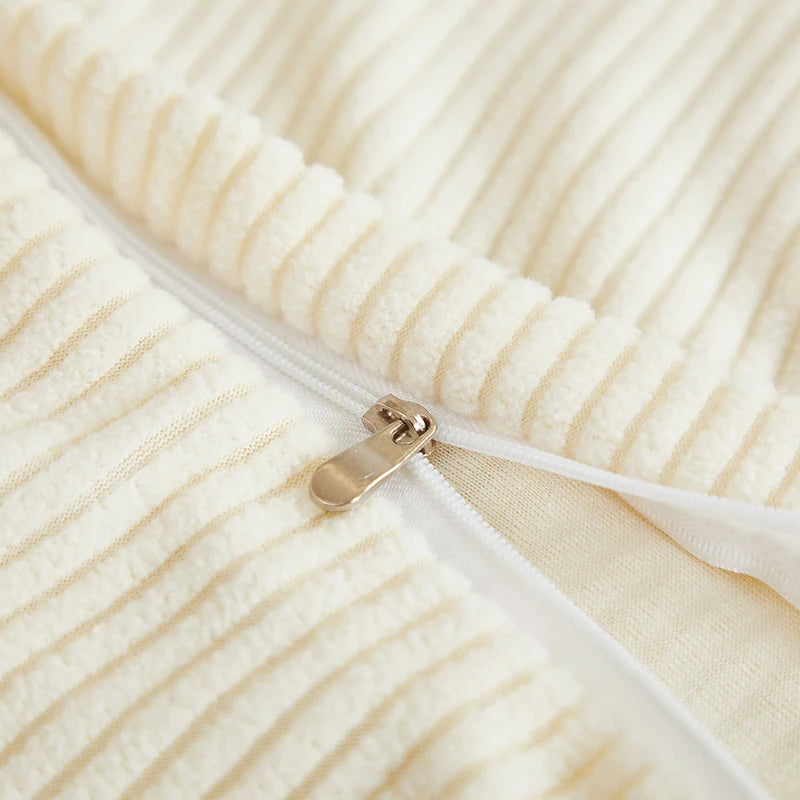 Luminara Pillow Cover – Soft Striped Cushion in Neutral Tones